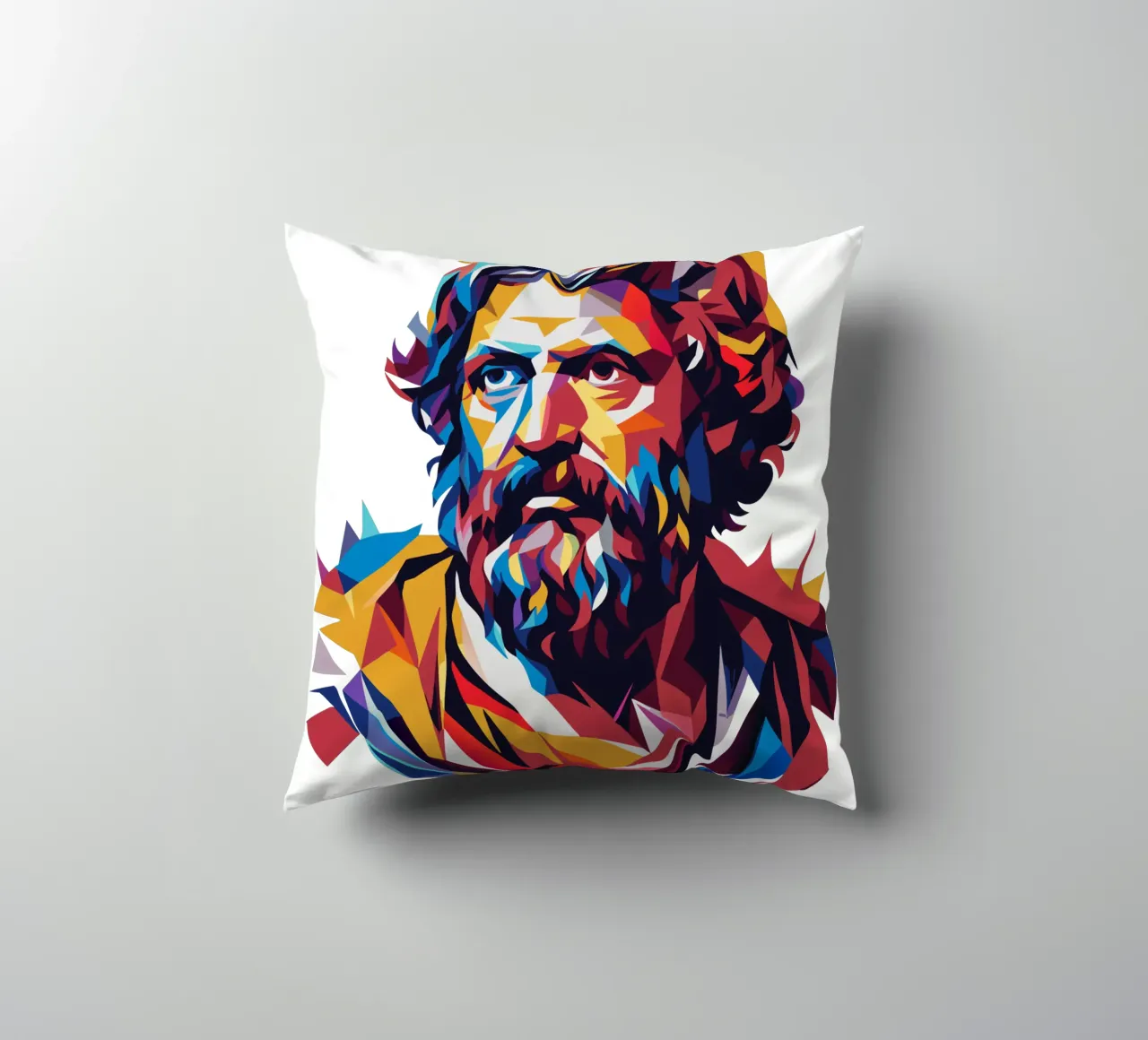 Aristotle WPAP Pop ARt cuscino da vectorartnesia