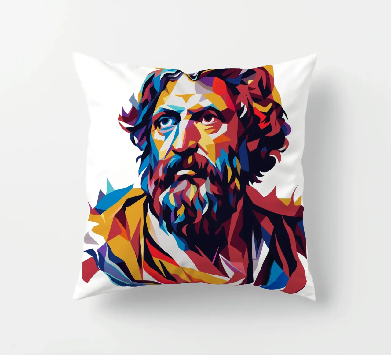 Aristotle WPAP Pop ARt cojín de vectorartnesia