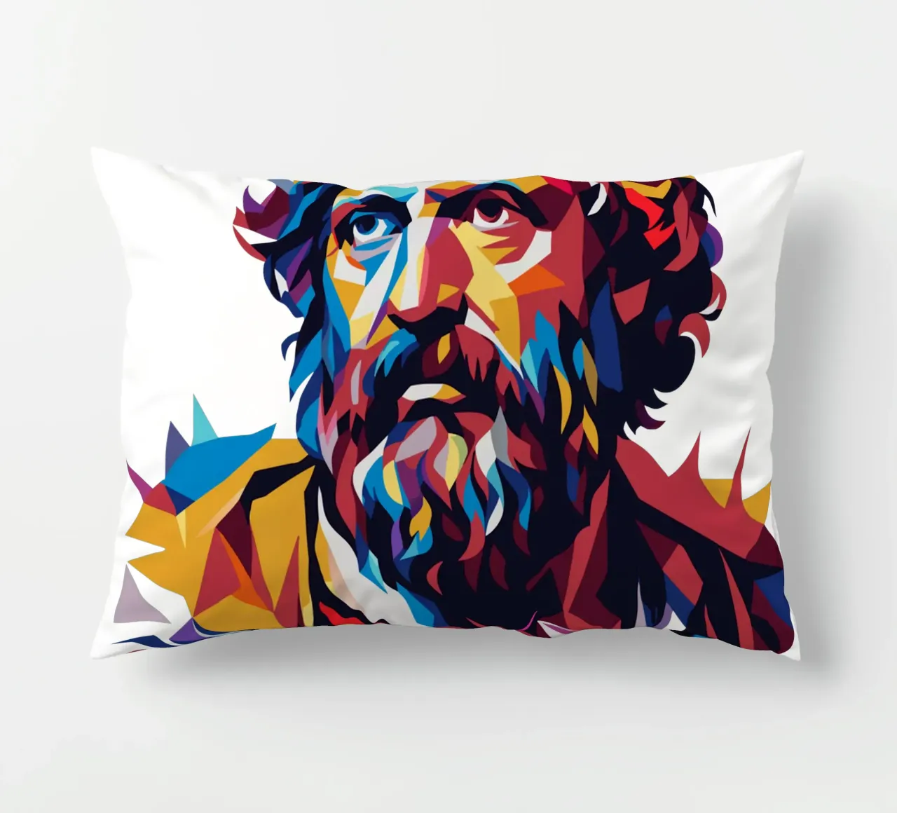 Aristotle WPAP Pop ARt cuscino da vectorartnesia
