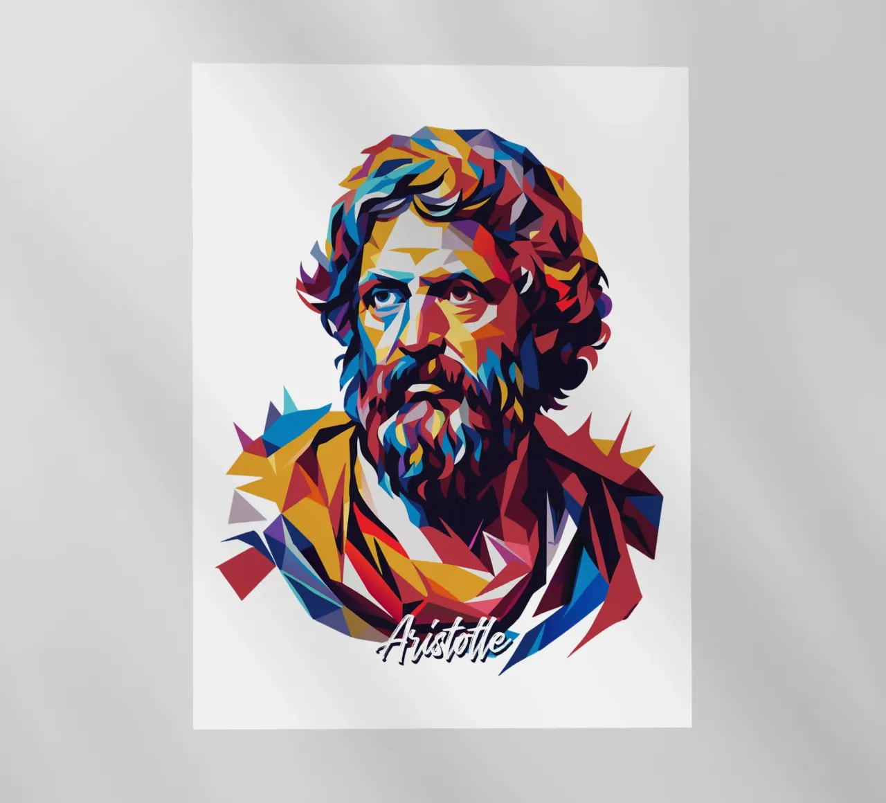 Aristotle WPAP Pop ARt pellicola backlit da vectorartnesia
