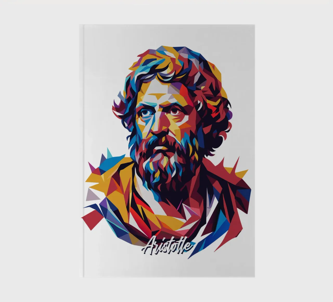 Aristotle WPAP Pop ARt notebook by vectorartnesia