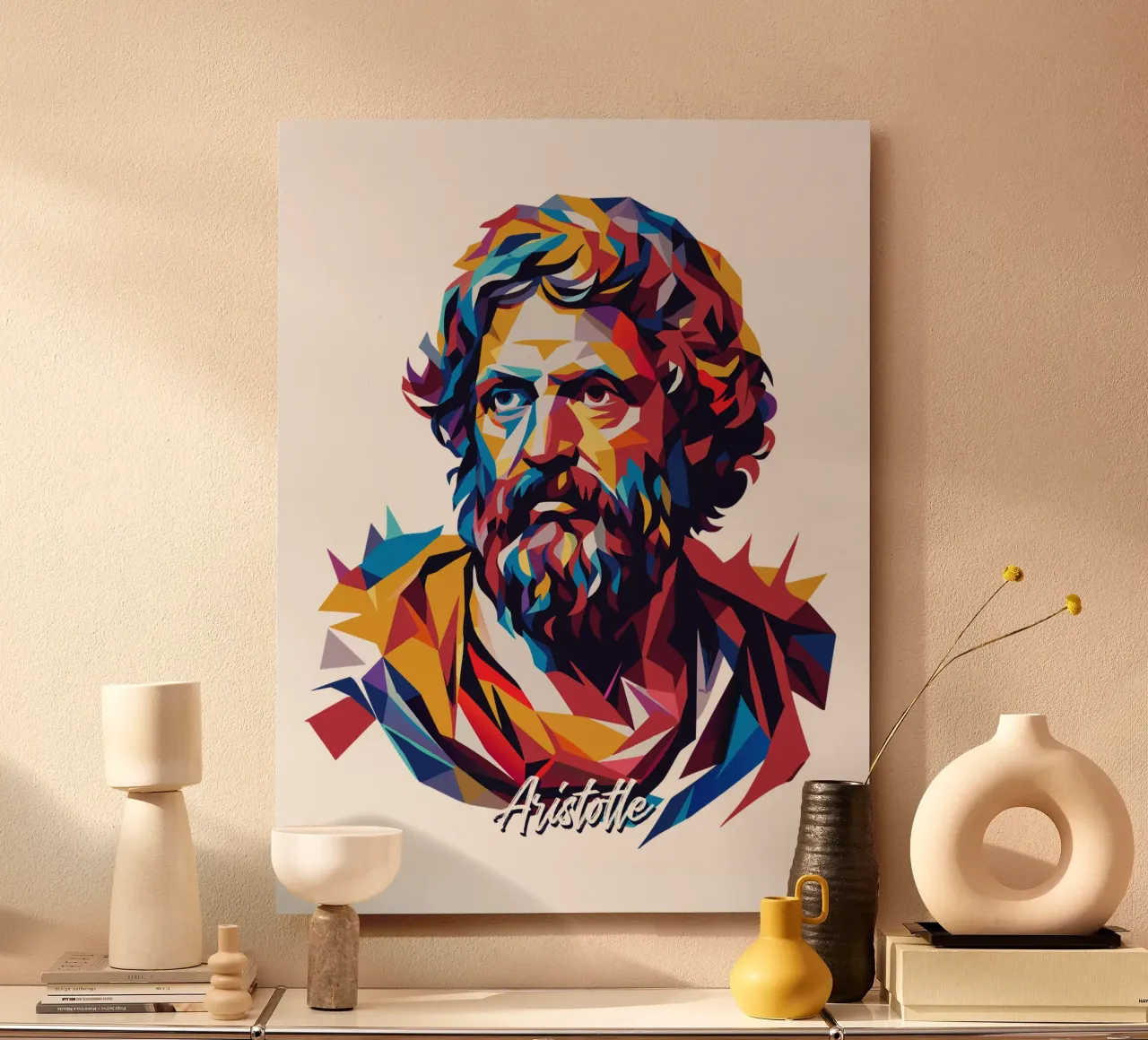 Aristotle WPAP Pop ARt alluminio dibond da vectorartnesia