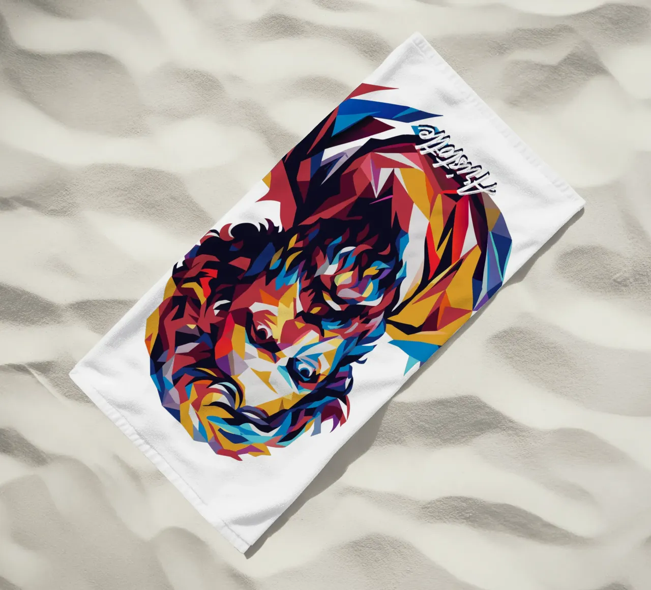 Aristotle WPAP Pop ARt toalla de playa de vectorartnesia