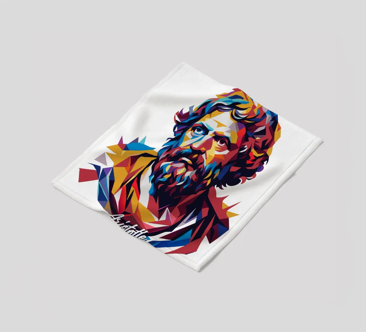 Aristotle WPAP Pop ARt manta de franela de vectorartnesia