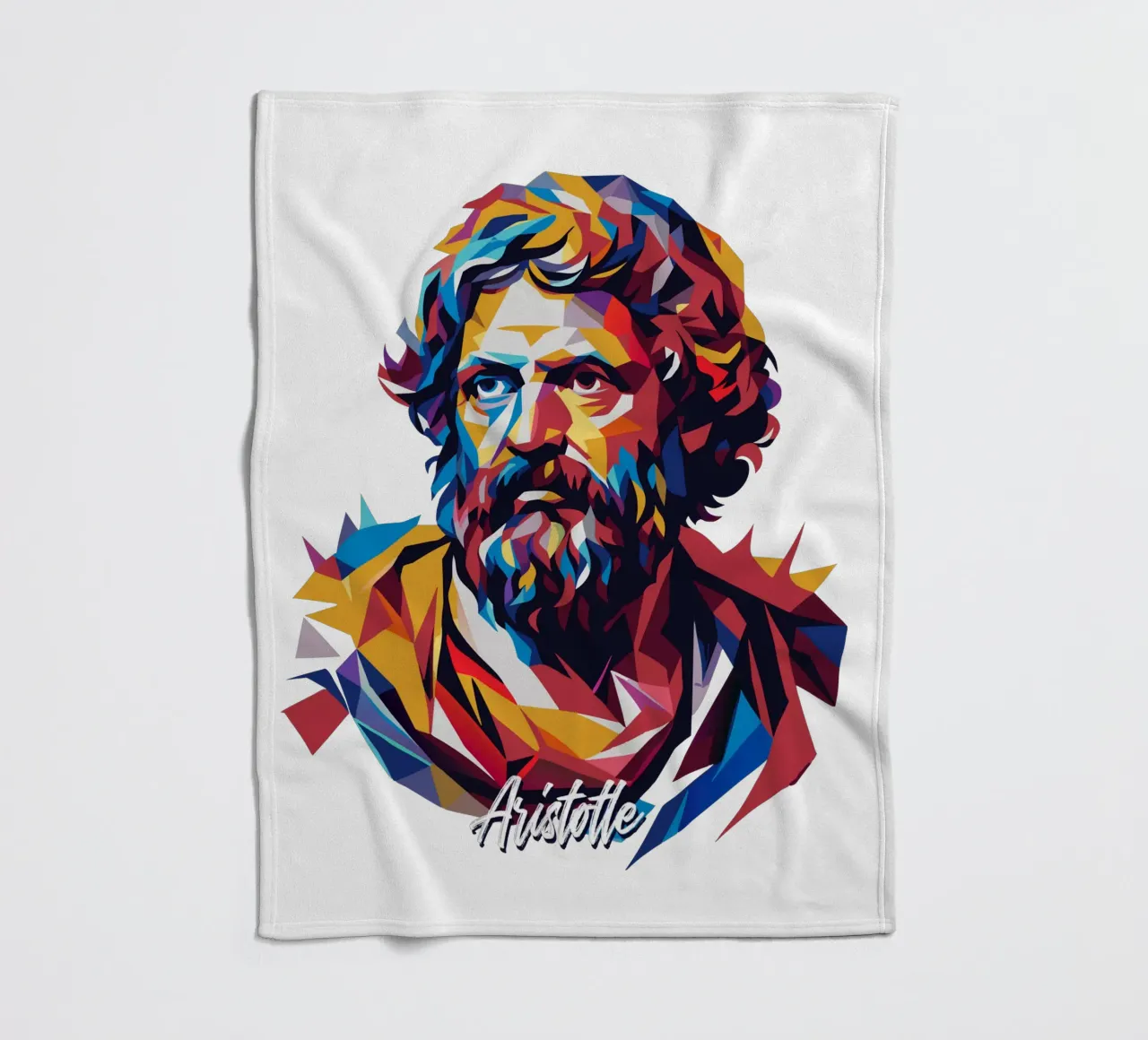 Aristotle WPAP Pop ARt coperta in pile da vectorartnesia