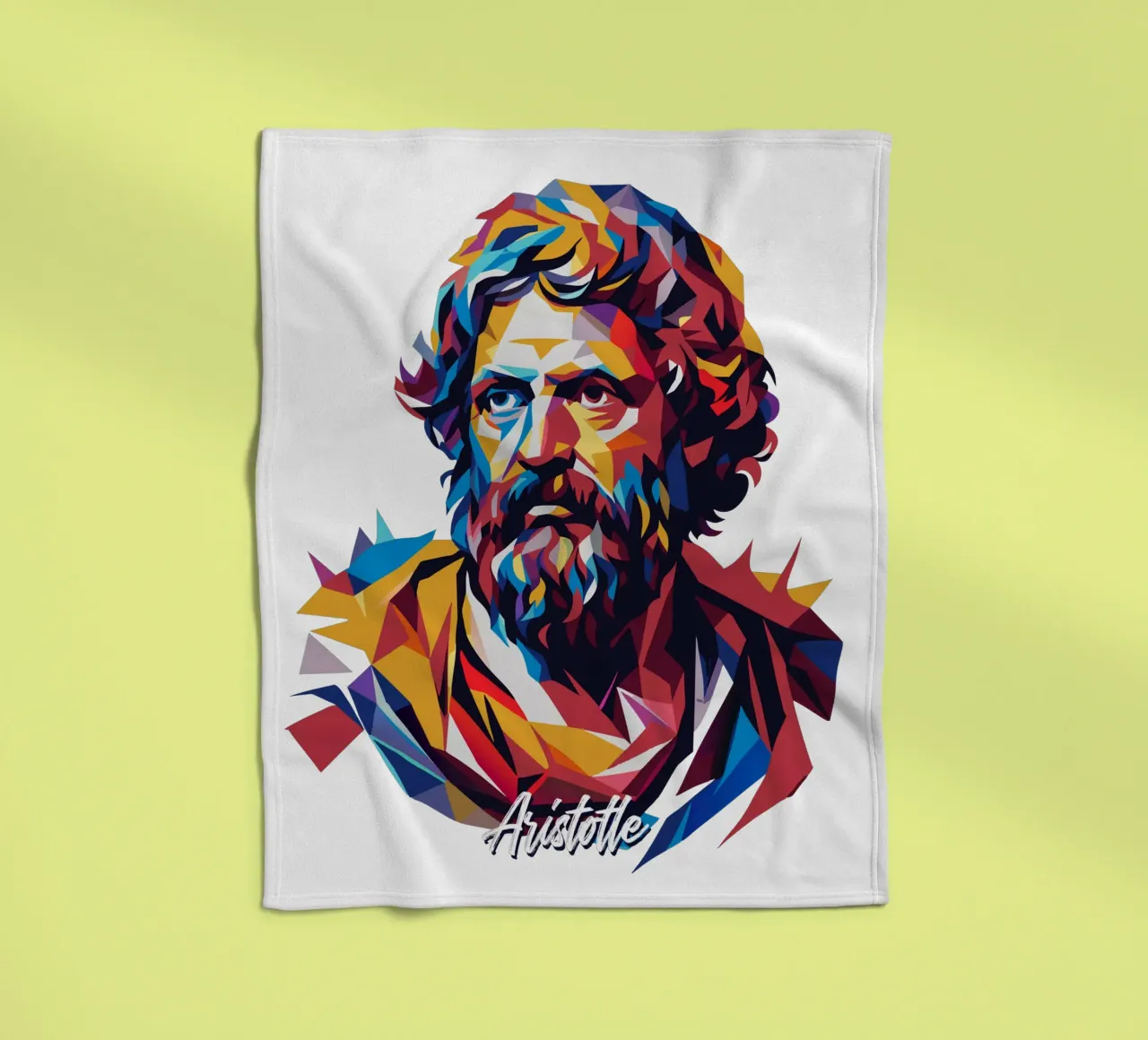 Aristotle WPAP Pop ARt coperta in pile da vectorartnesia