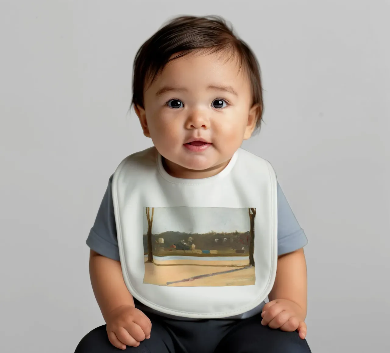 Edward Hopper - Fiume e edificio (1907) bavaglino da Edward Hopper Classics