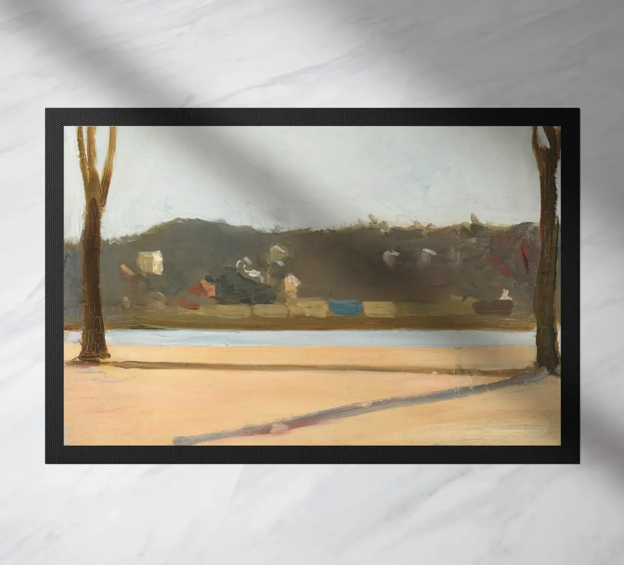 Edward Hopper - River and Building (1907) zerbino da Edward Hopper Classics