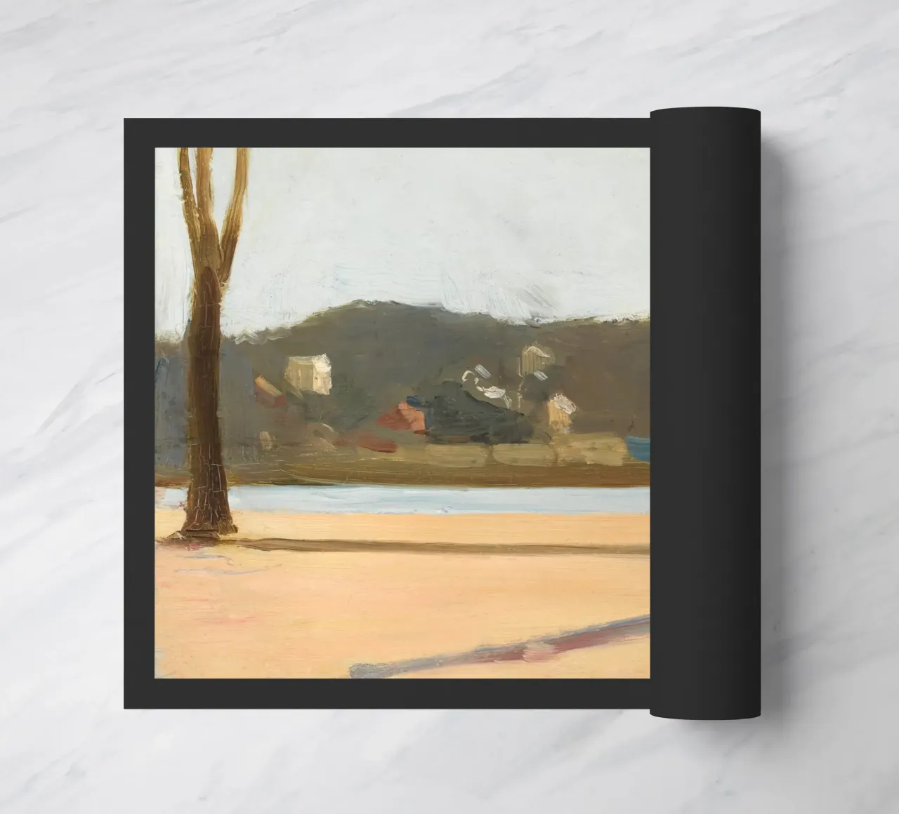 Edward Hopper - River and Building (1907) zerbino da Edward Hopper Classics