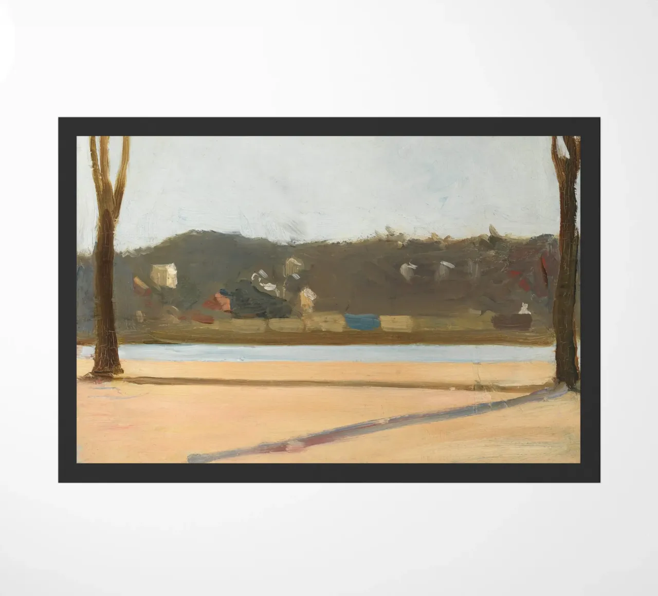 Edward Hopper - River and Building (1907) zerbino da Edward Hopper Classics