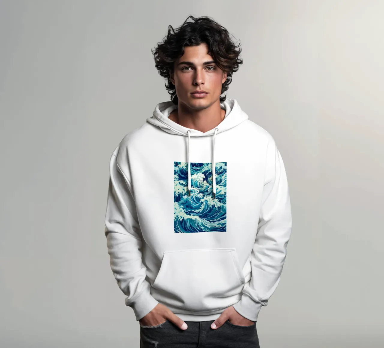 Ocean Wave Camouflage Pattern hoodie by Autofocus