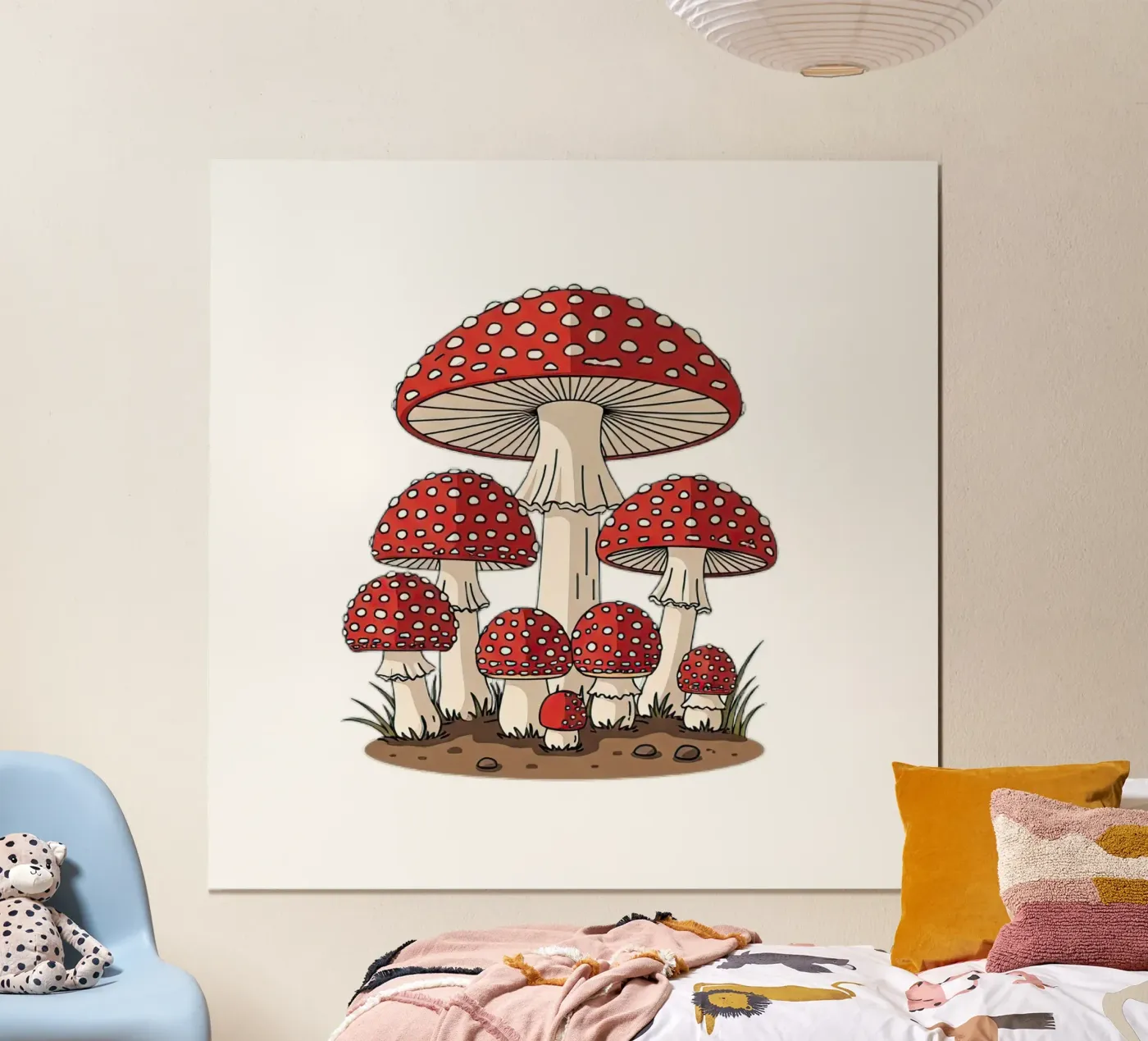 Pilzcluster Poster von FlatPrint Studio