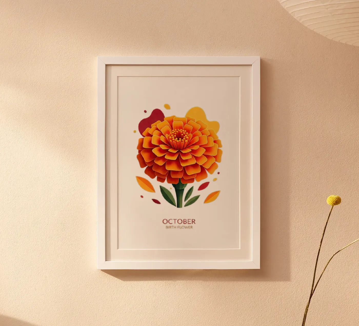 October - Marigold poster da FlatPrint Studio