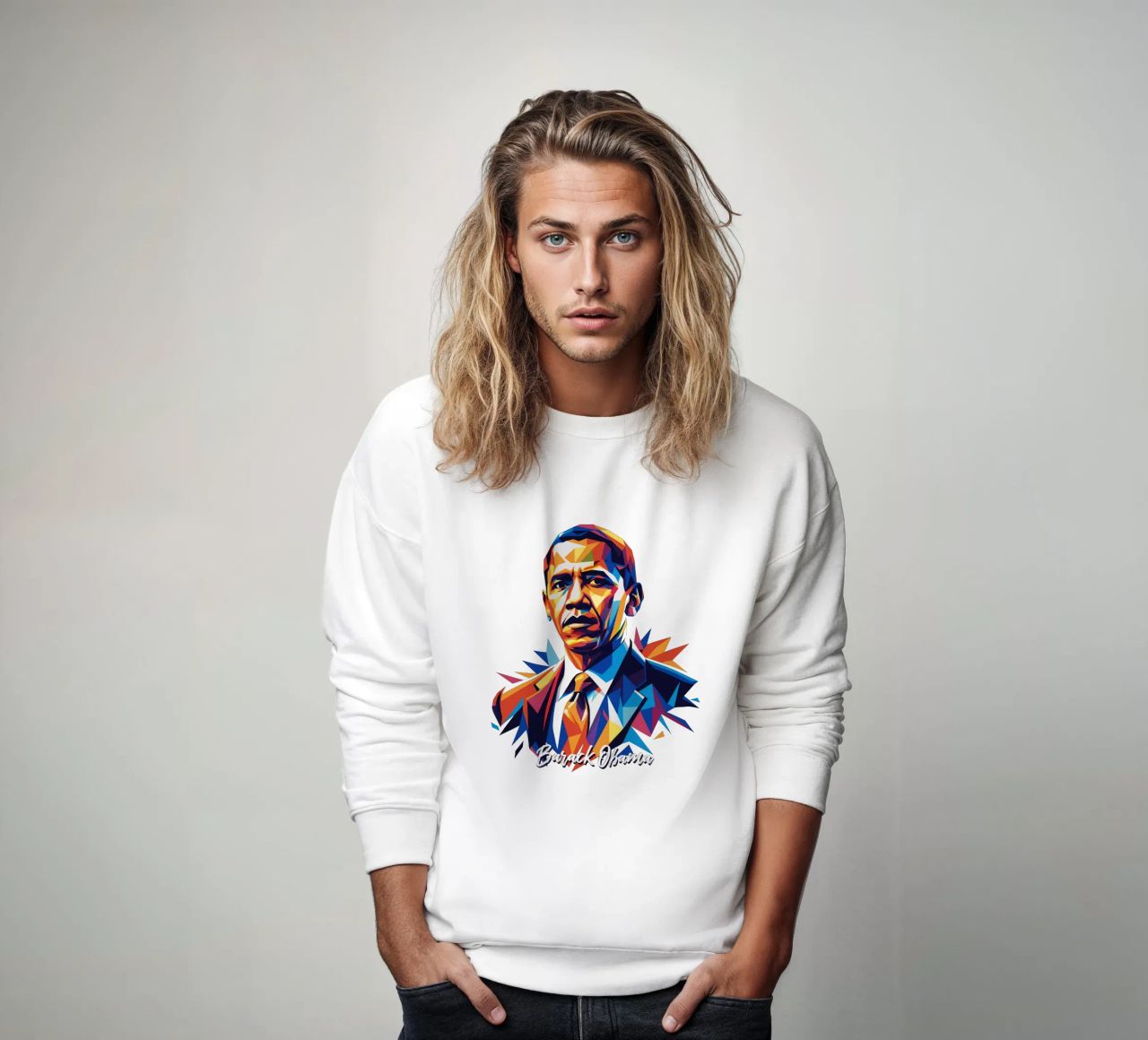 Barack Obama WPAP Pop Art felpa da vectorartnesia