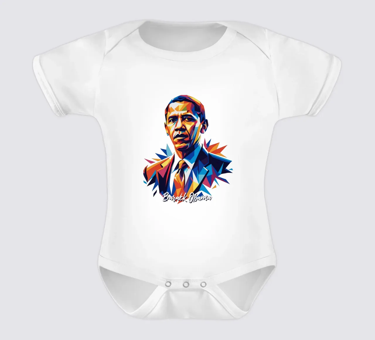 Barack Obama WPAP Pop Art body neonato maniche corte da vectorartnesia
