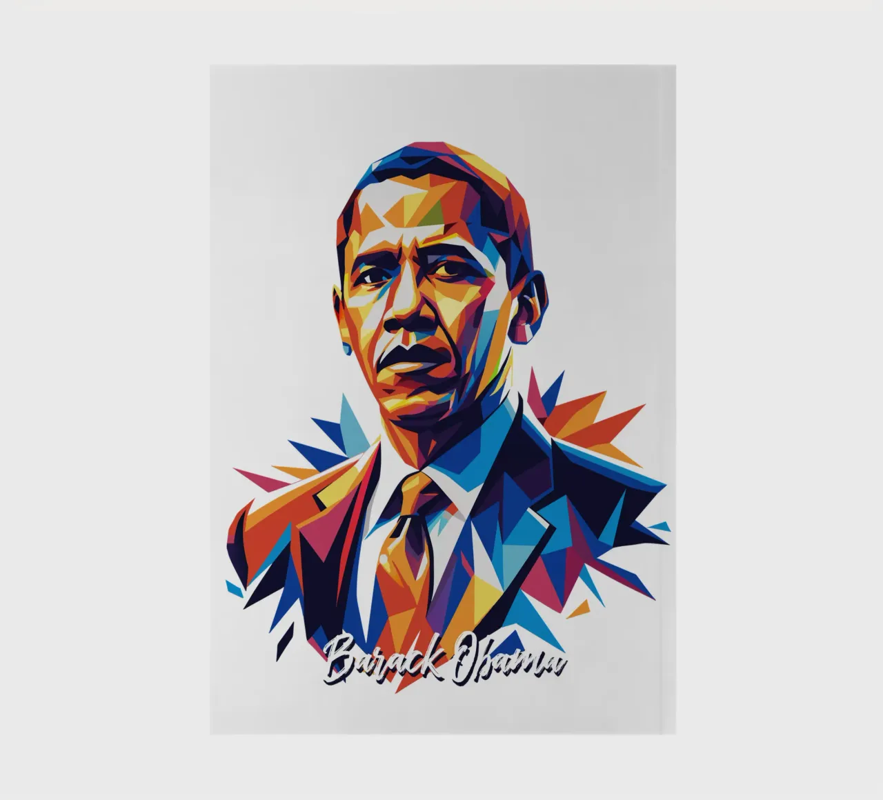 Barack Obama WPAP Pop Art notebook by vectorartnesia