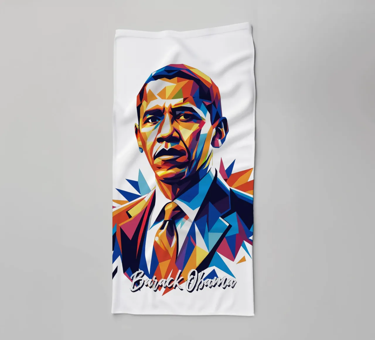 Barack Obama WPAP Pop Art towel by vectorartnesia