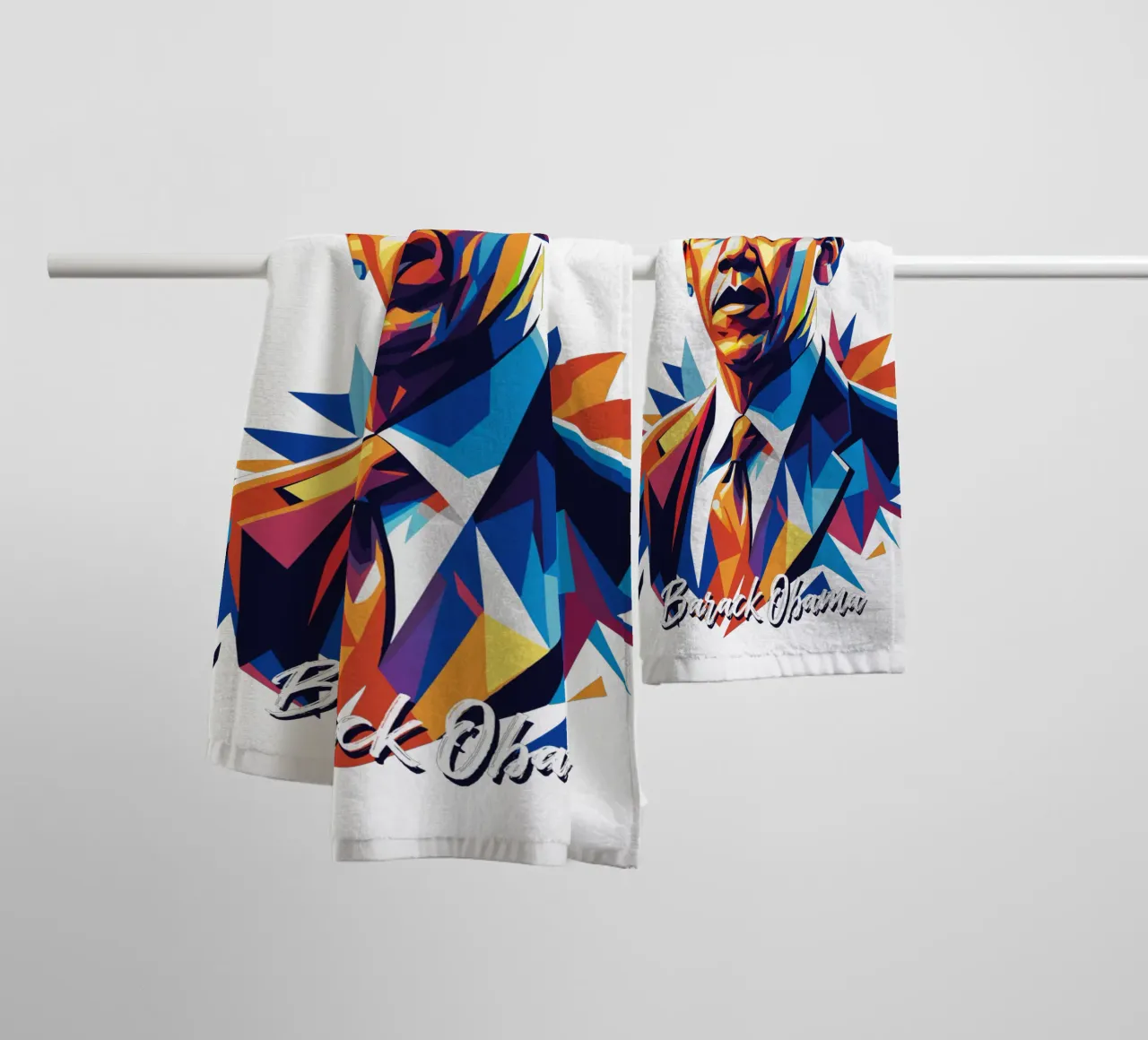 Barack Obama WPAP Pop Art towel by vectorartnesia
