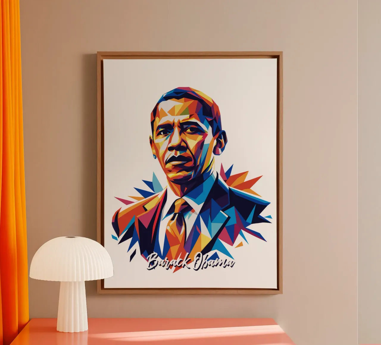 Barack Obama WPAP Pop Art tela con Cornice a cassetta da vectorartnesia