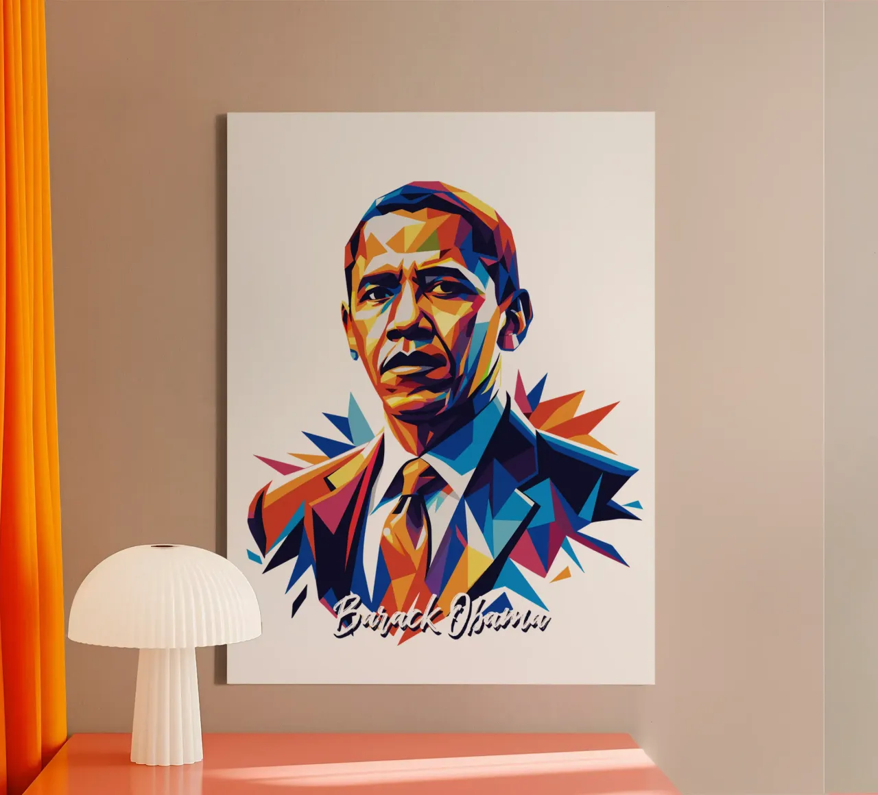 Barack Obama WPAP Pop Art tela con Cornice a cassetta da vectorartnesia