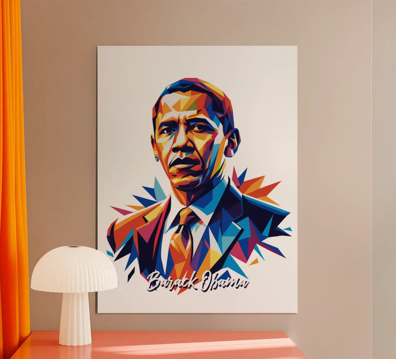 Barack Obama WPAP Pop Art carta hahnemühle da vectorartnesia