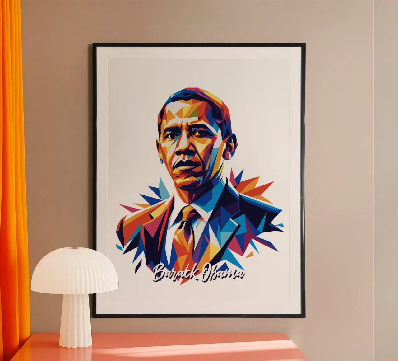 Barack Obama WPAP Pop Art carta hahnemühle da vectorartnesia