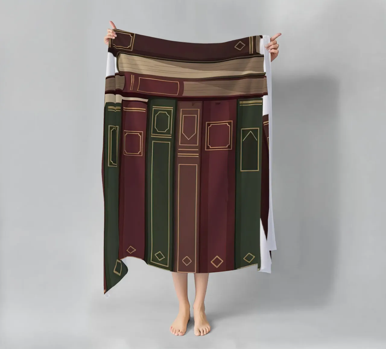 Pila di libri rilegati in pelle telo mare da FlatPrint Studio