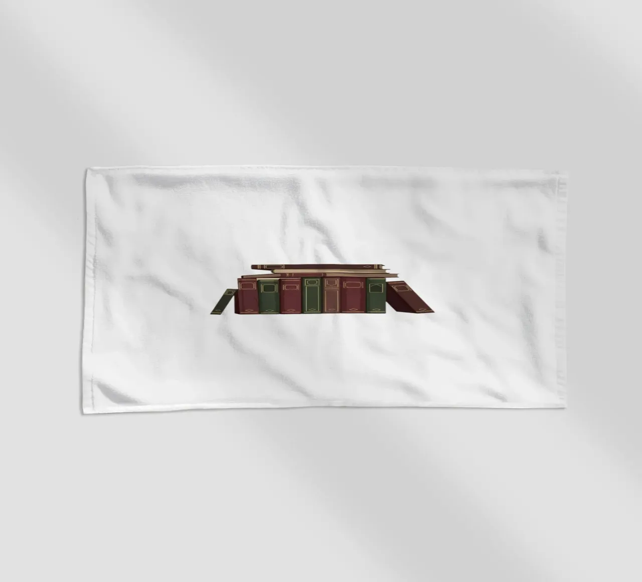 Pila di libri rilegati in pelle telo mare da FlatPrint Studio