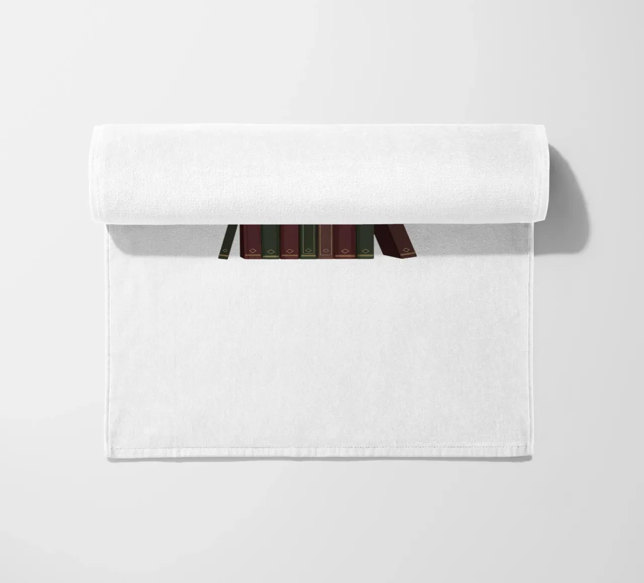 Pila di libri rilegati in pelle telo mare da FlatPrint Studio