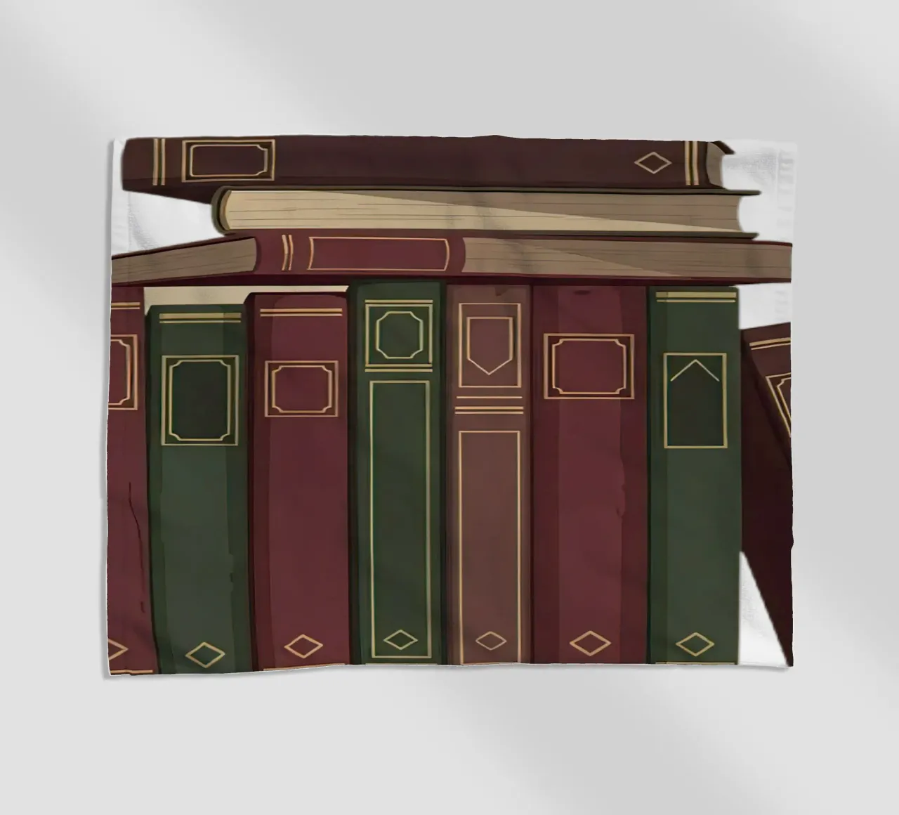 Pila di libri rilegati in pelle telo mare da FlatPrint Studio