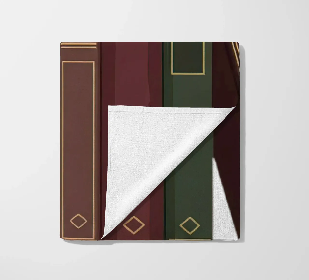 Pila di libri rilegati in pelle telo mare da FlatPrint Studio