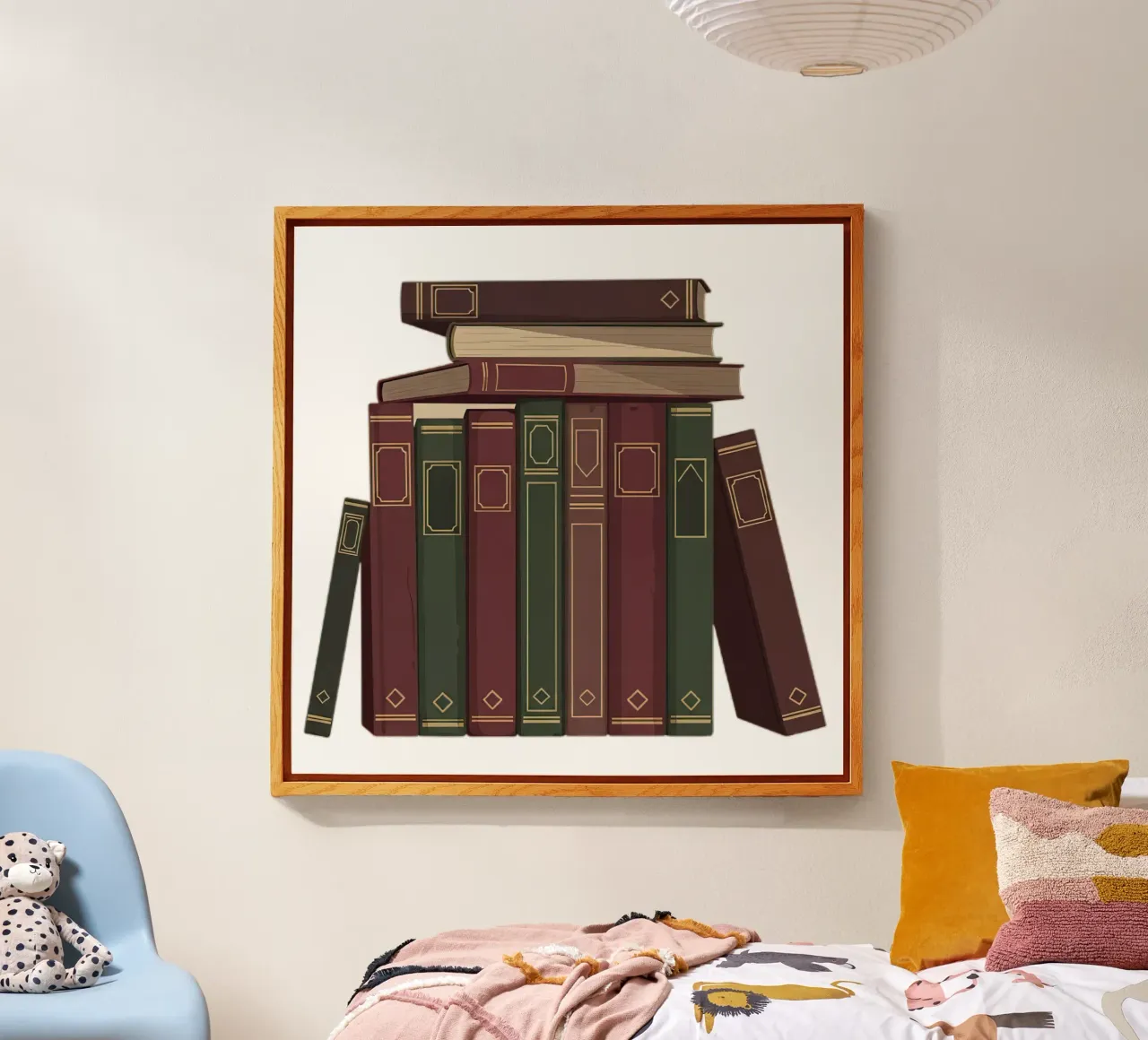 Leather-Bound Books Stack plexiglass da FlatPrint Studio