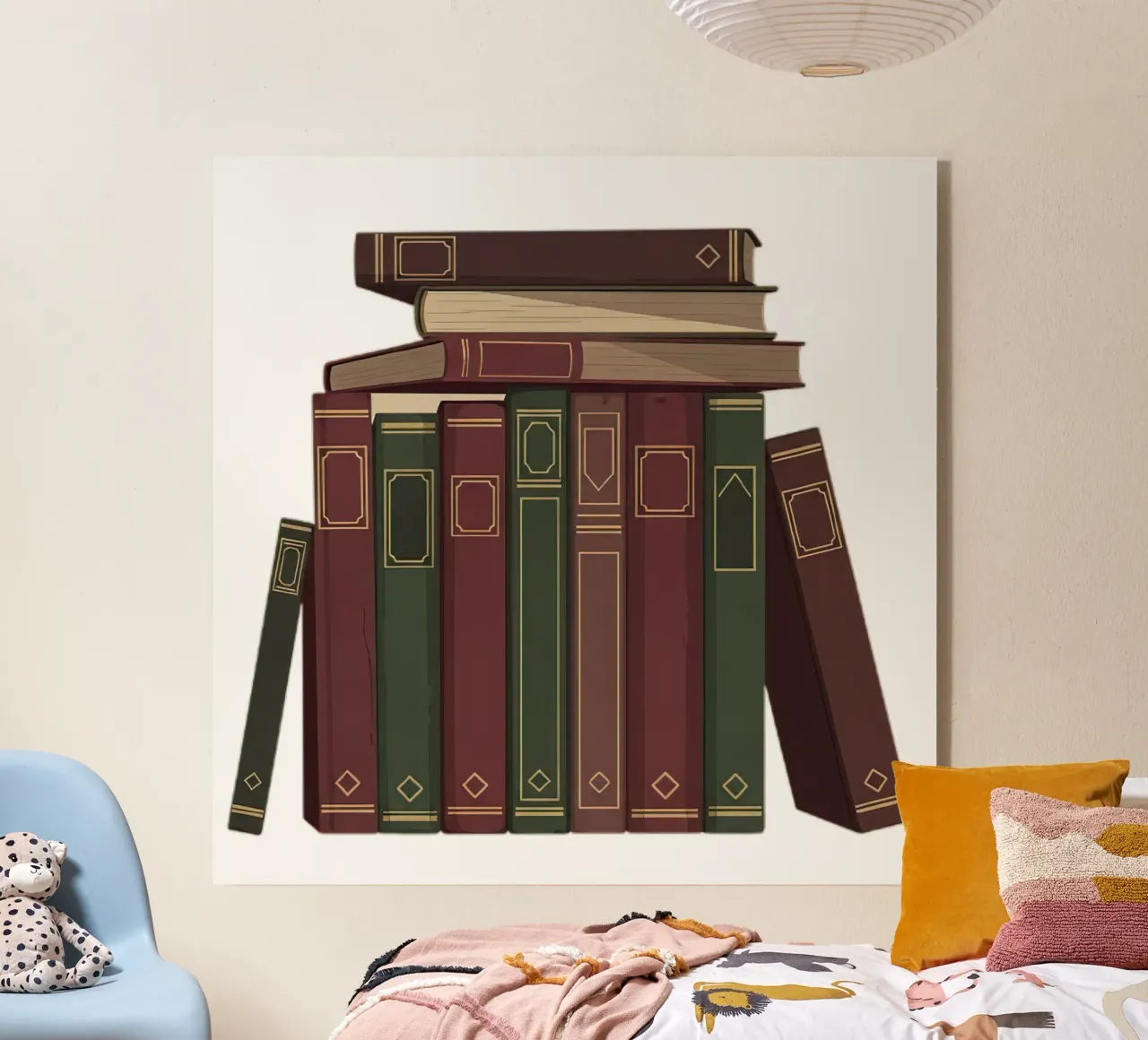 Leather-Bound Books Stack plexiglass da FlatPrint Studio