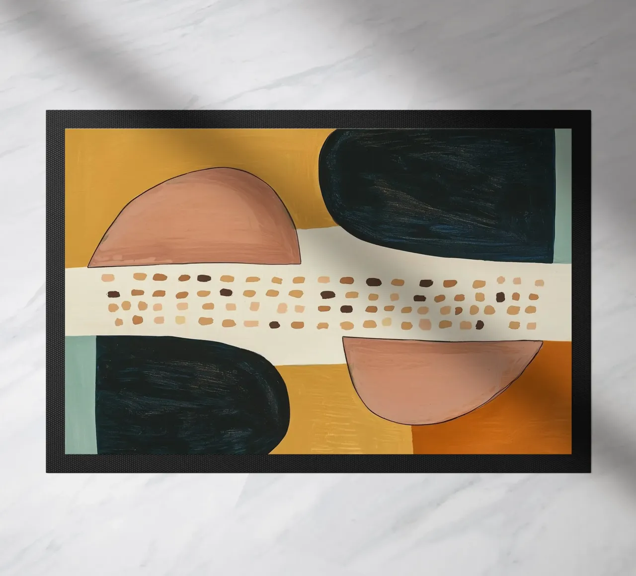 Abstract Shape Study doormat by Nadjaa