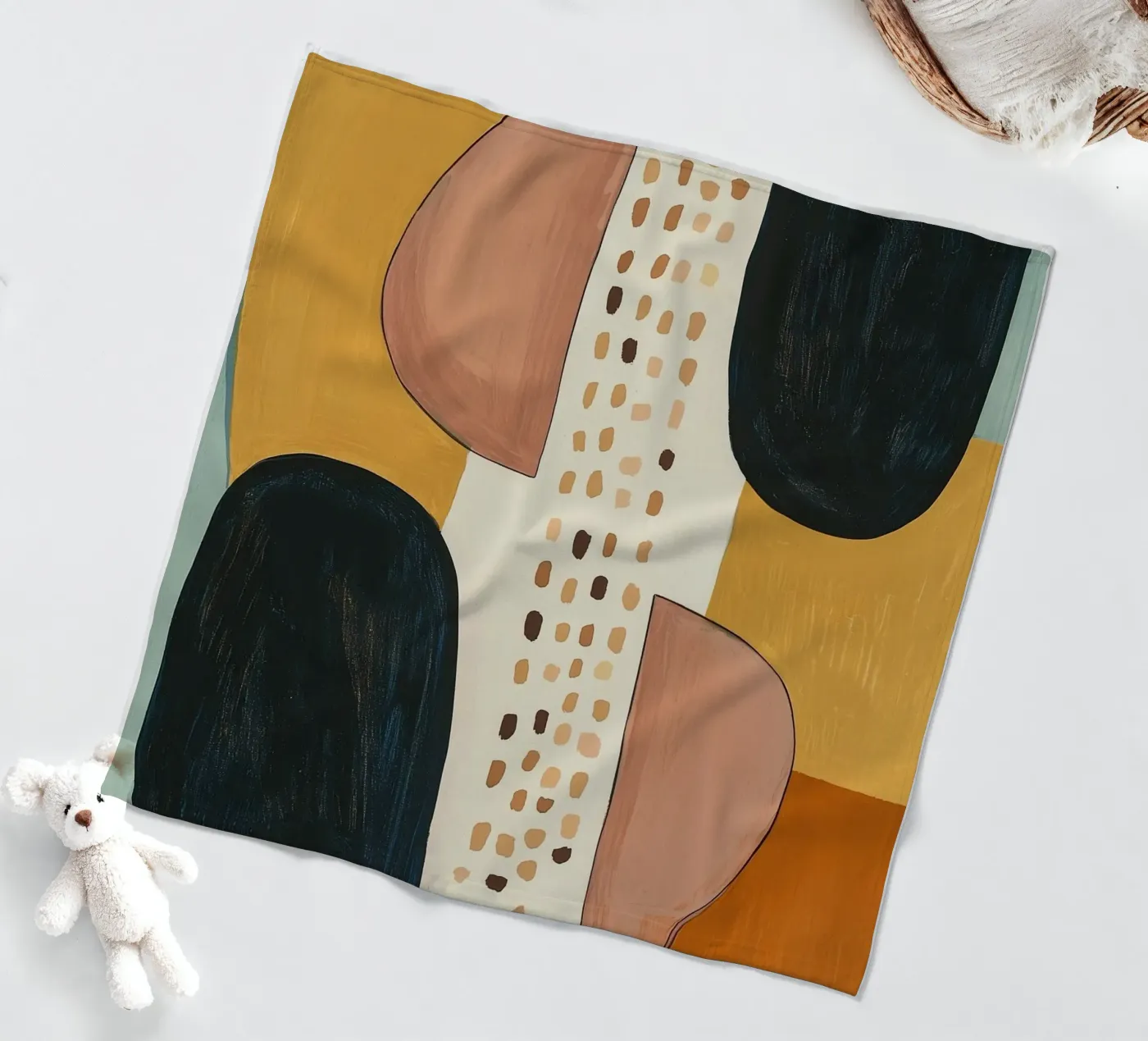 Abstract Shape Study fleecedeken van Nadjaa