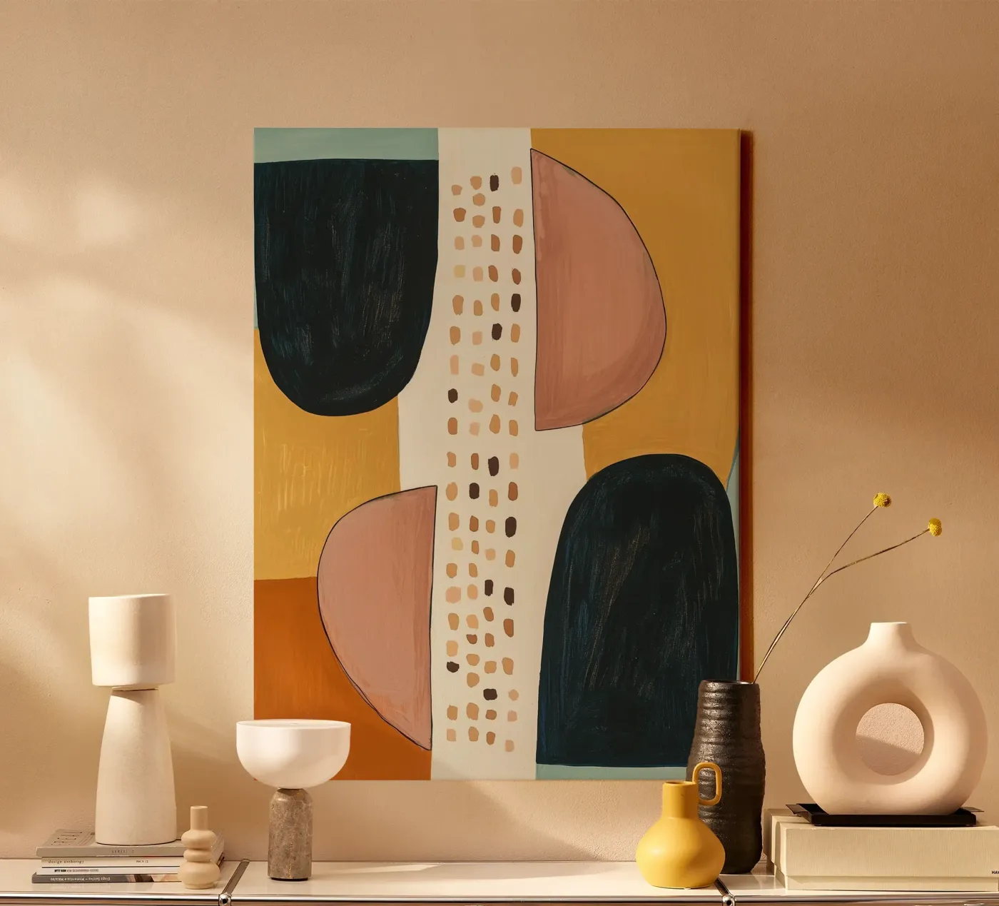 Abstract Shape Study canvas van Nadjaa