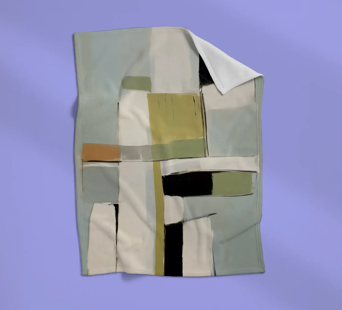 Modern Block Study 2 fleecedeken van Nadjaa