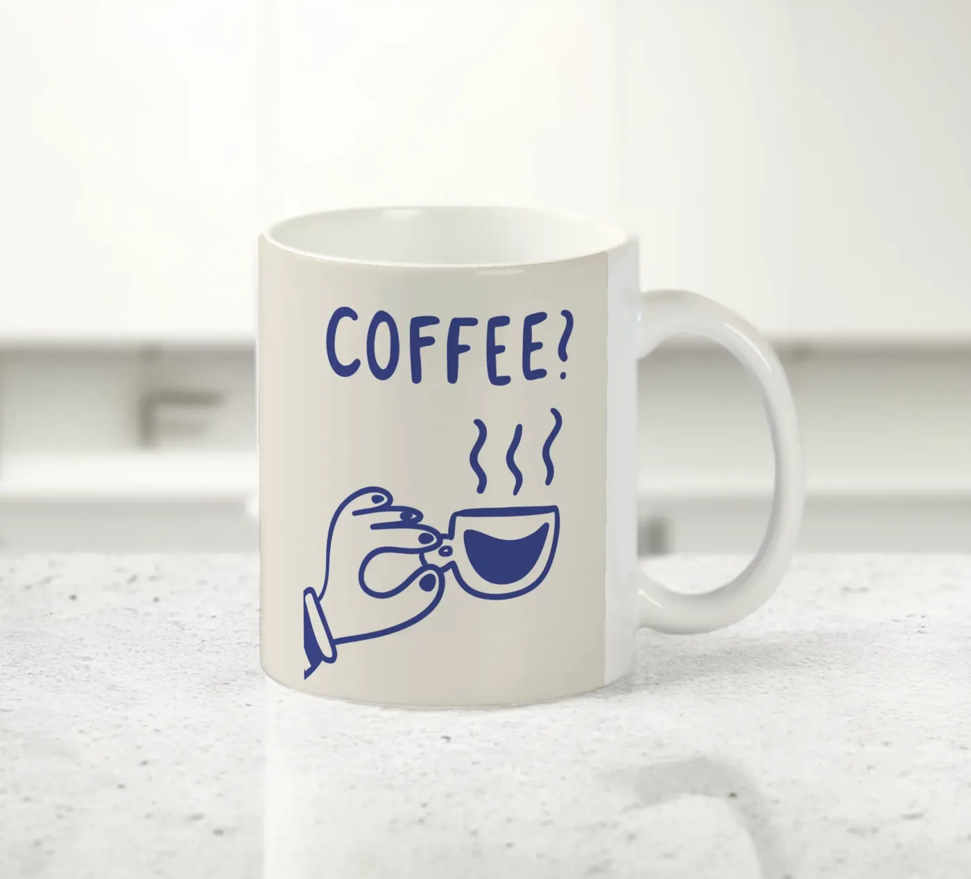Coffee? ceramic mug by we line studio - art