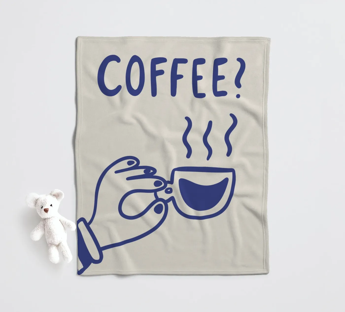 Coffee? fleecedeken van we line studio - art