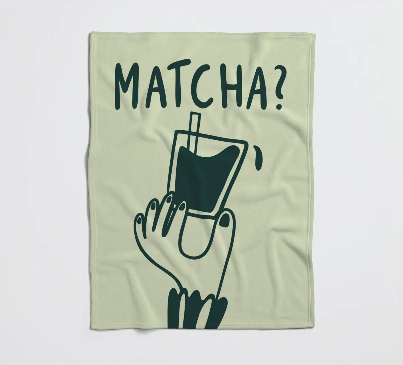 Matcha? fleecedeken van we line studio - art