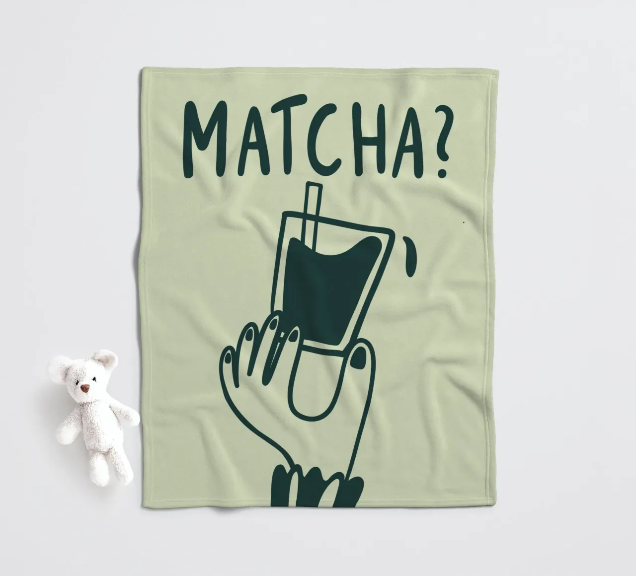 Matcha? fleecedeken van we line studio - art