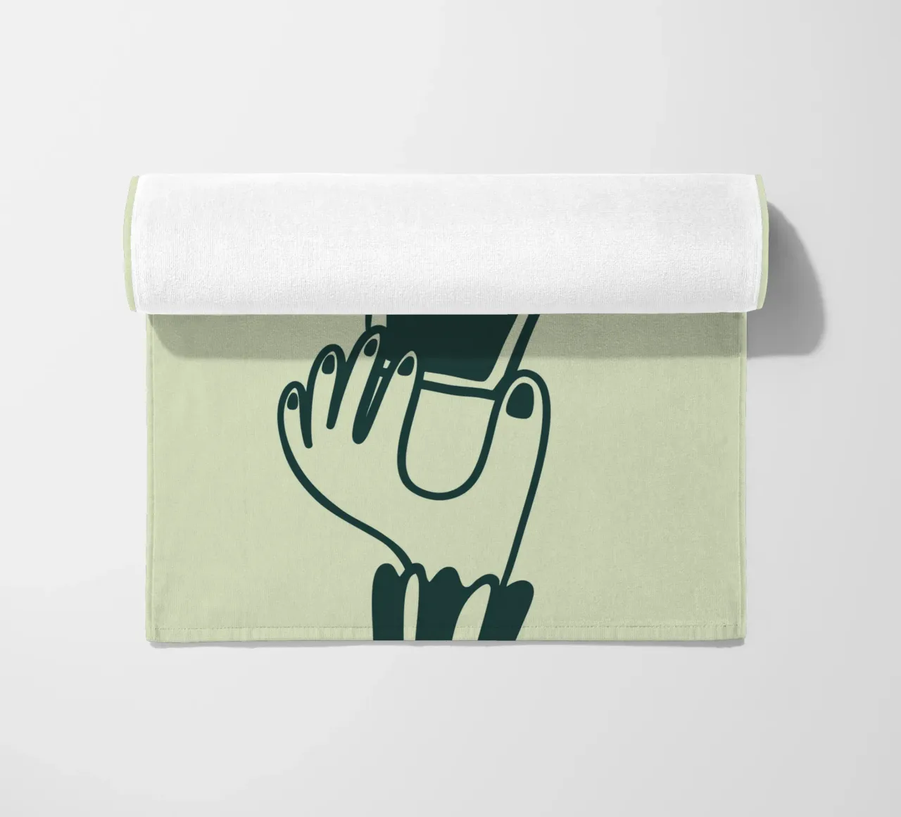 Matcha? beach towel by we line studio - art