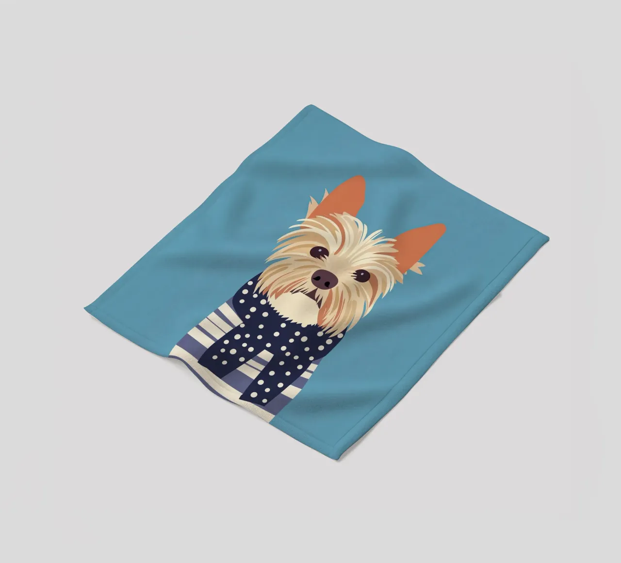 Cane con sciarpa coperta in pile da Little Art Lab