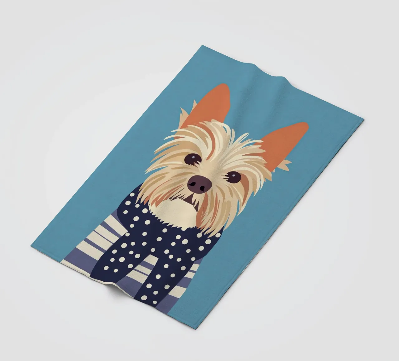 Cane con sciarpa coperta in pile da Little Art Lab