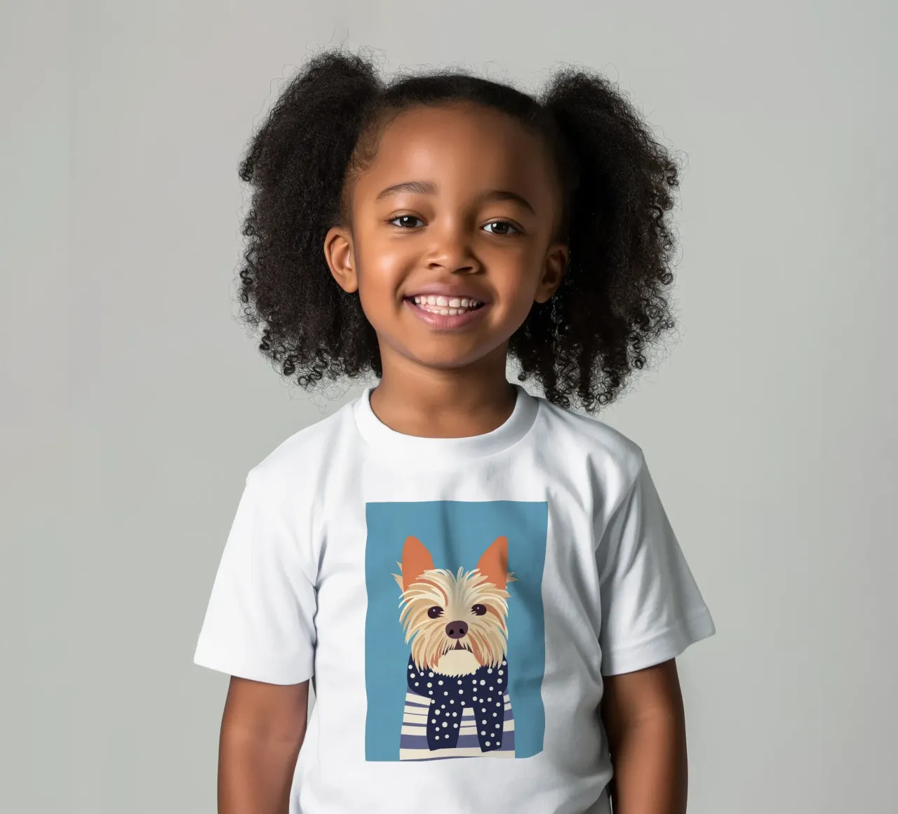 Dog with scarf t-shirt bambini da Little Art Lab