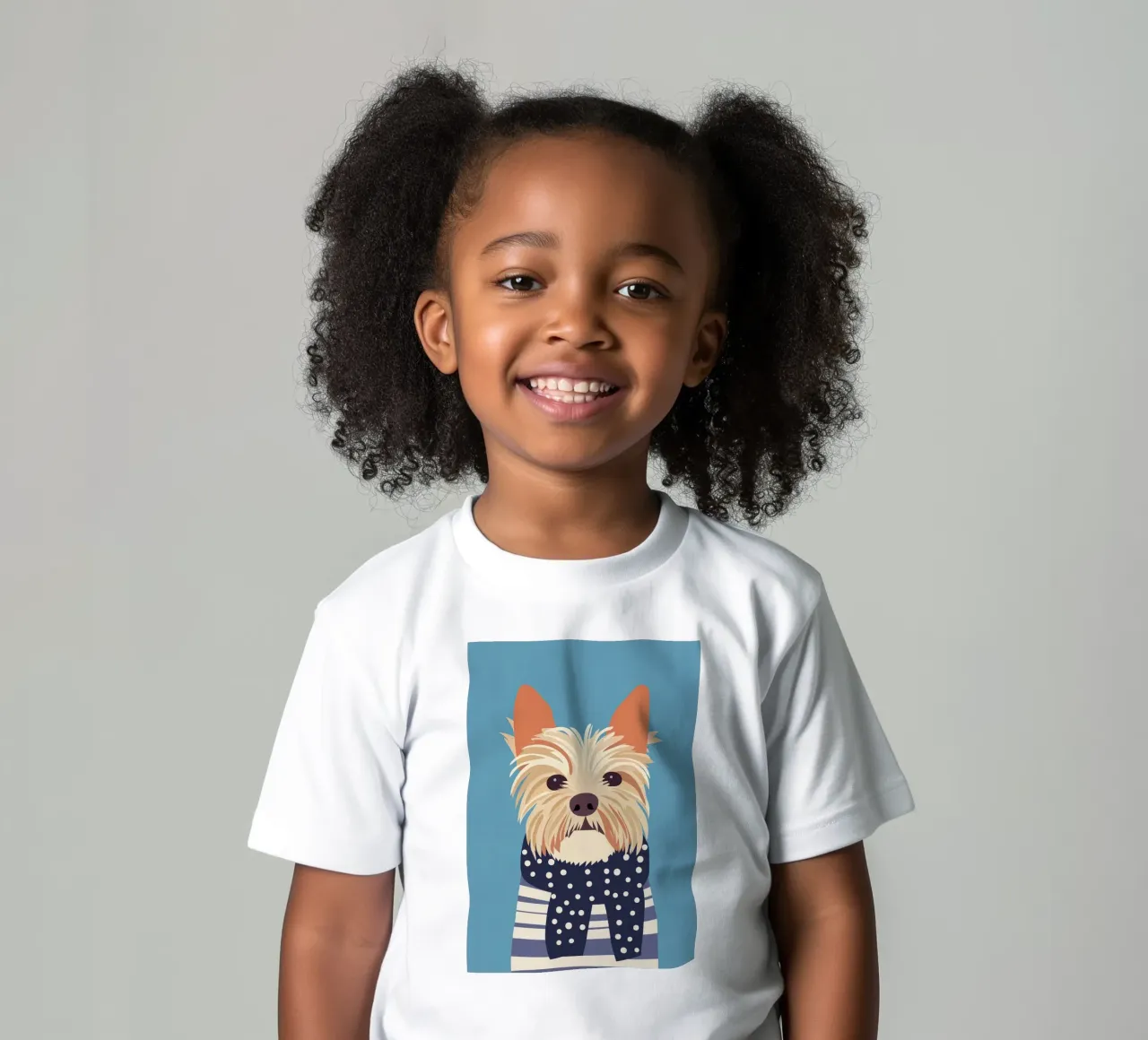 Dog with scarf t-shirt bambini da Little Art Lab