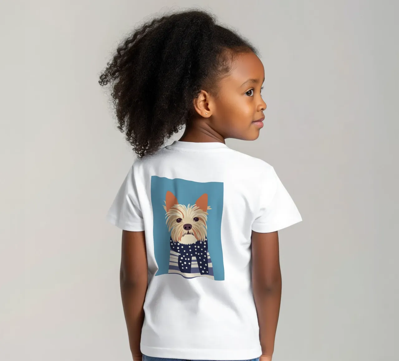 Dog with scarf t-shirt bambini da Little Art Lab