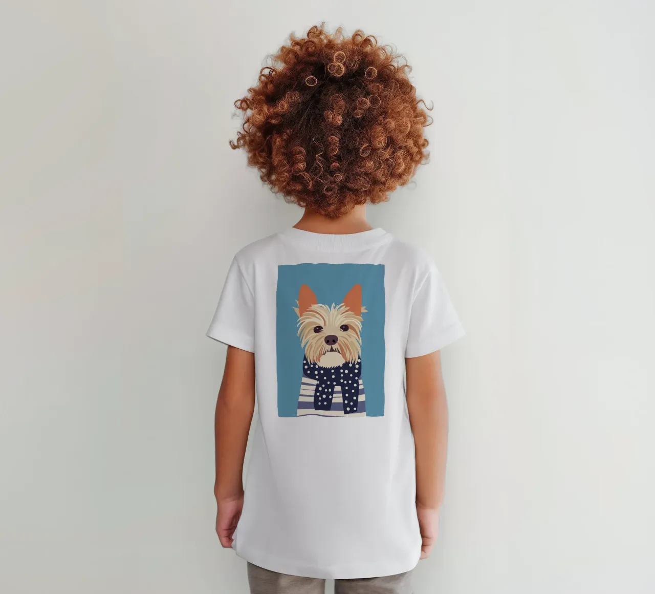 Dog with scarf t-shirt bambini da Little Art Lab