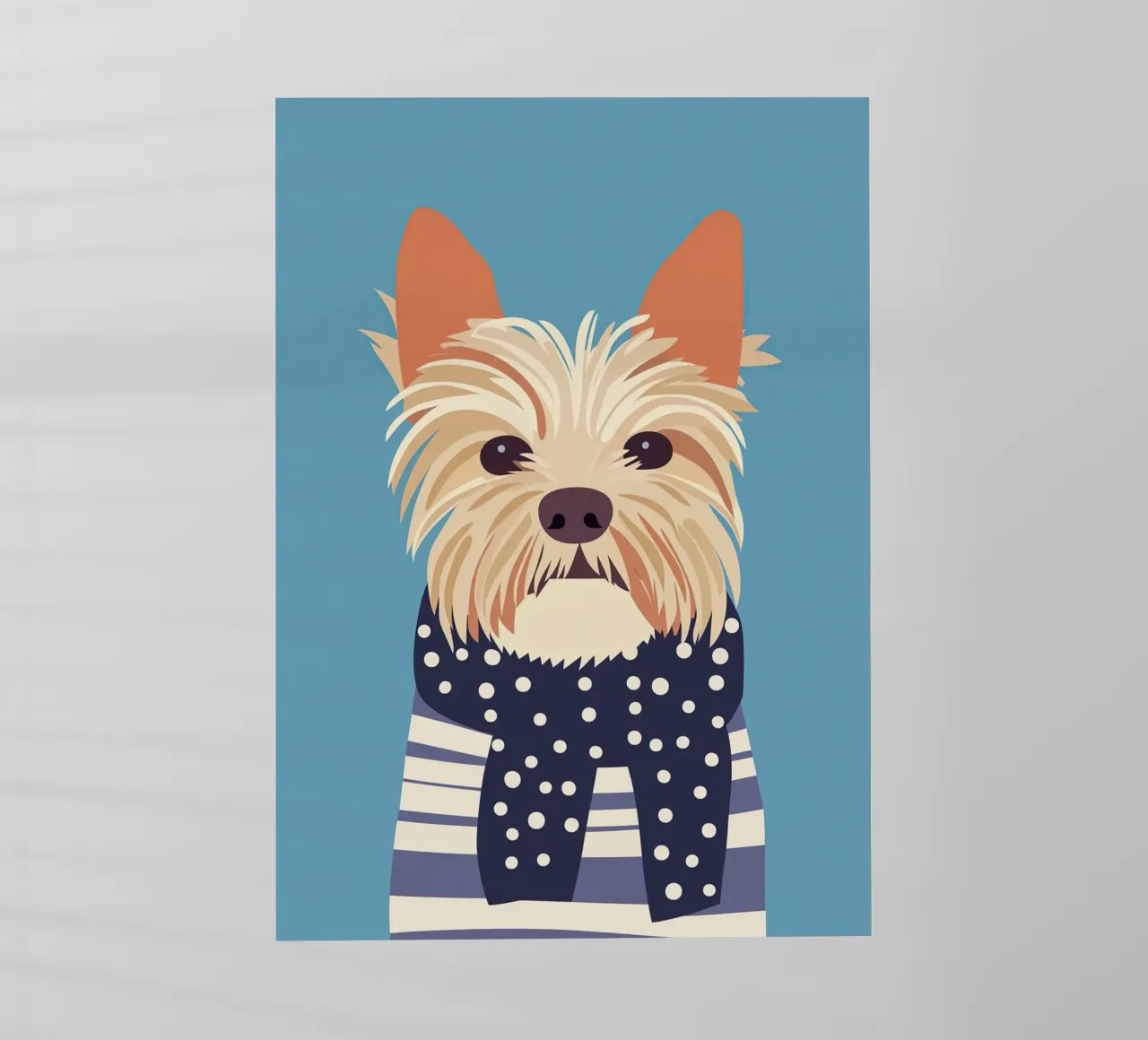 Cane con sciarpa pellicola backlit da Little Art Lab