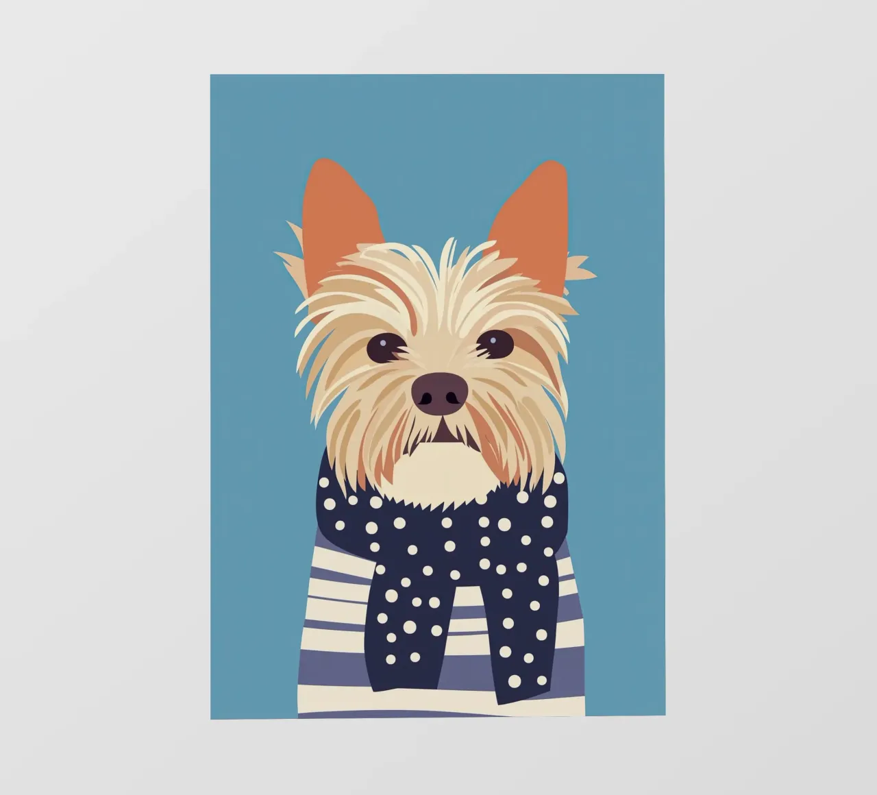 Cane con sciarpa pellicola backlit da Little Art Lab